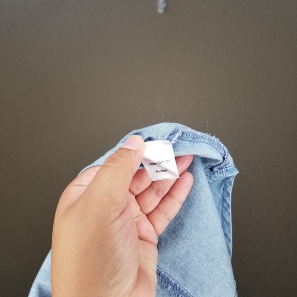 J.Jill size Large chambray button up - Picture 4 of 5